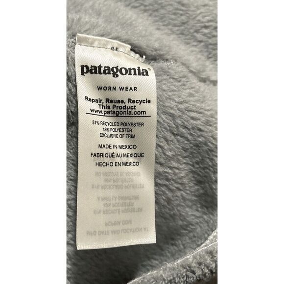 Patagonia Re-Tool Snap T Polartec Fleece Pullover Jacket Gray Womens Medium - Picture 9 of 10